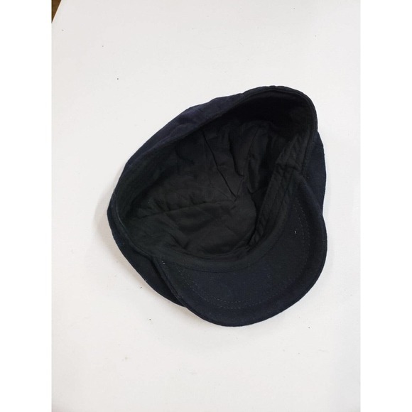 San Diego Hats Mens One Size Black Canvas Lined‎ Flat Top Beanie Wool Blend Cap - Picture 5 of 7